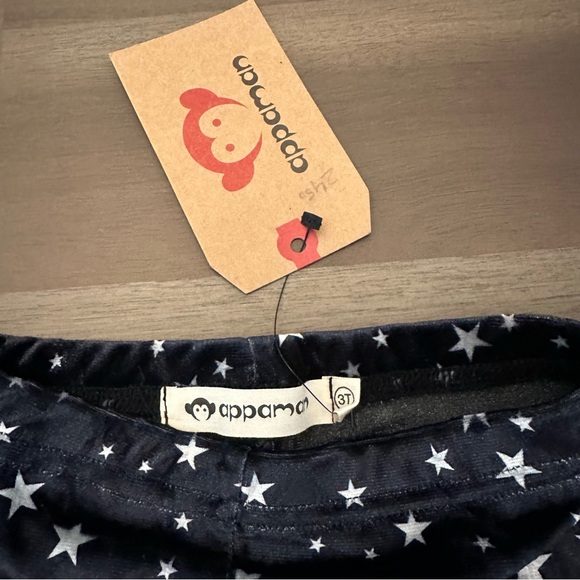 NWT Appaman Dark Navy Velour Star Leggings - Picture 5 of 6
